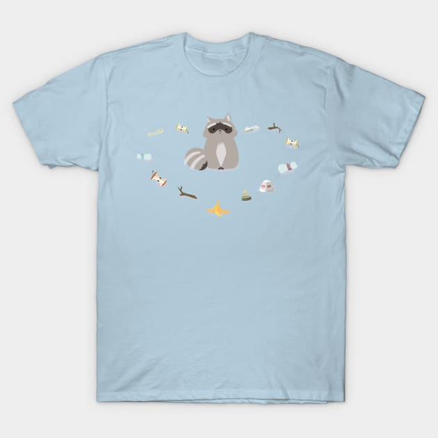 Raccoon love T-Shirt by aline_rainbow